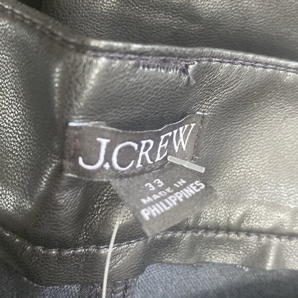 J. Crew black faux leather Slim wide-leg pant - Picture 12 of 15